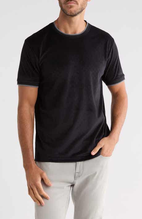 Tipped Textured Crewneck T-shirt
