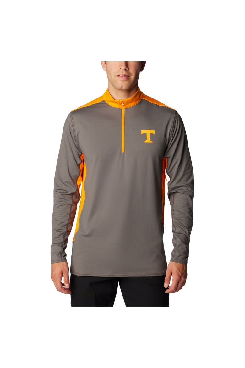 Men's Columbia Gray Tennessee Volunteers Tech Trail™ Omni-Shade Quarter-Zip Top, Main, color, Gray