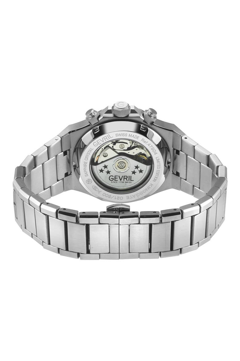 Kingsgate Chronograph Bracelet Watch, 42mm, Alternate, color, SILVER