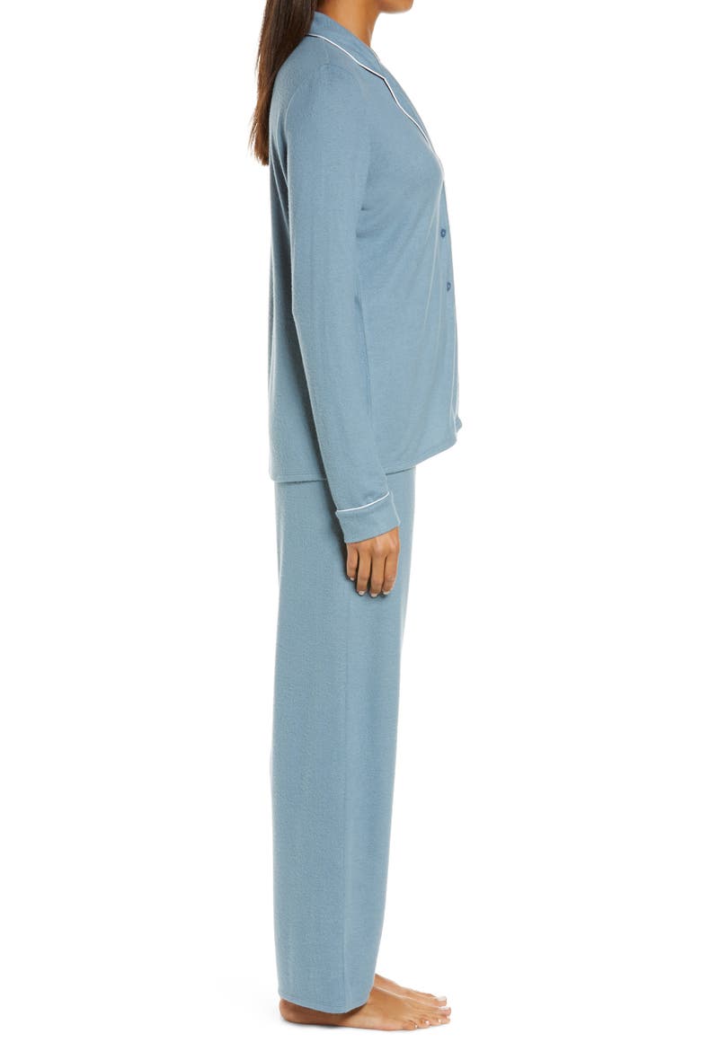 Brushed Hacci Pajamas, Alternate, color, BLUE CITADEL