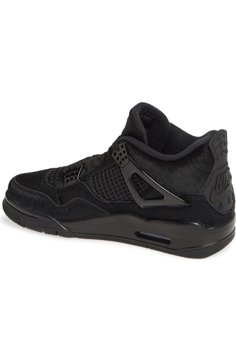 Nike x Olivia Kim Air Jordan 4 Retro Genuine Calf Hair High Top Sneaker, Alternate, color,