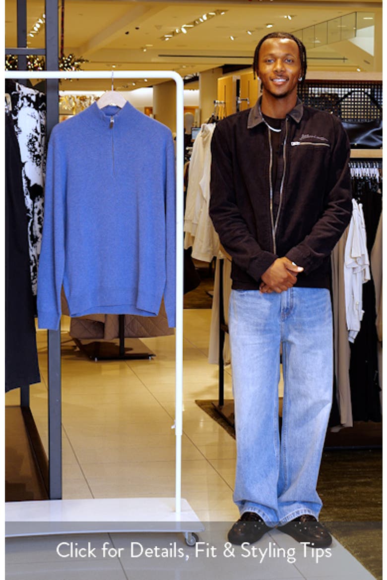 Regular Fit Wool Quarter Zip Sweater video