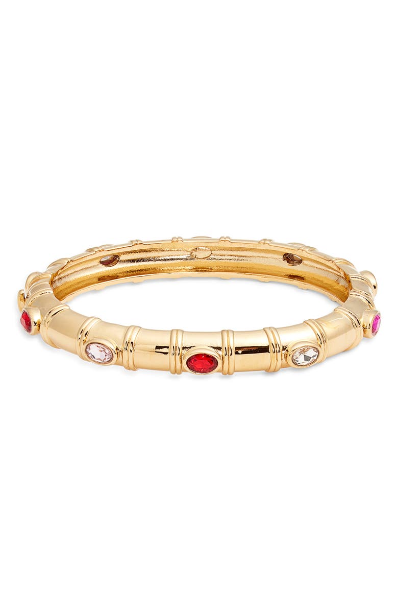 FRASIER STERLING Kensington Crystal Station Bangle Bracelet, Main, color, 