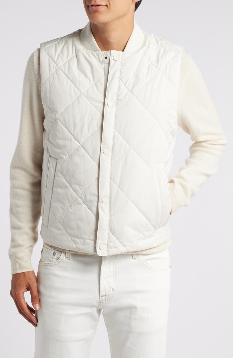 BOSS Canopus Quilted Vest, Alternate, color, Open White