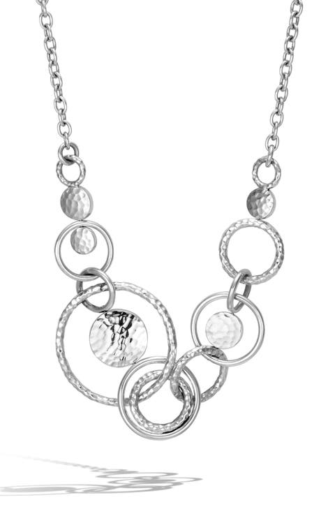 Dot Hammered Multi Link Necklace