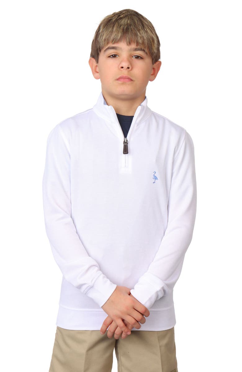 TailorByrd Kids' Quarter Zip Pullover, Main, color, Dove White