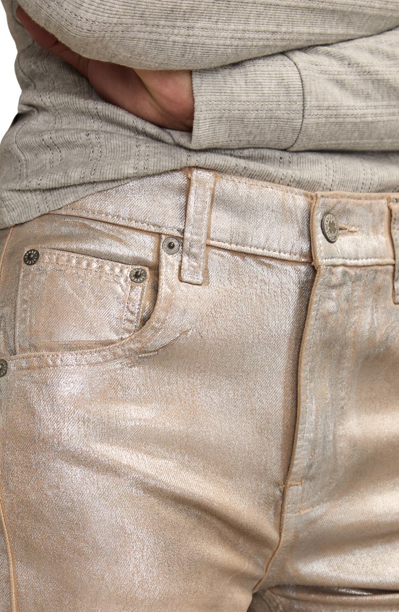 Lucky Brand Lucky Legend Metallic Barrel Leg Jeans, Alternate, color, Crushin On Khaki Wash