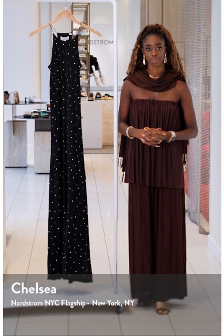 Sybil Stud Embellished Sleeveless Dress video