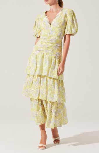 Corinna Floral Tiered Cotton Dress