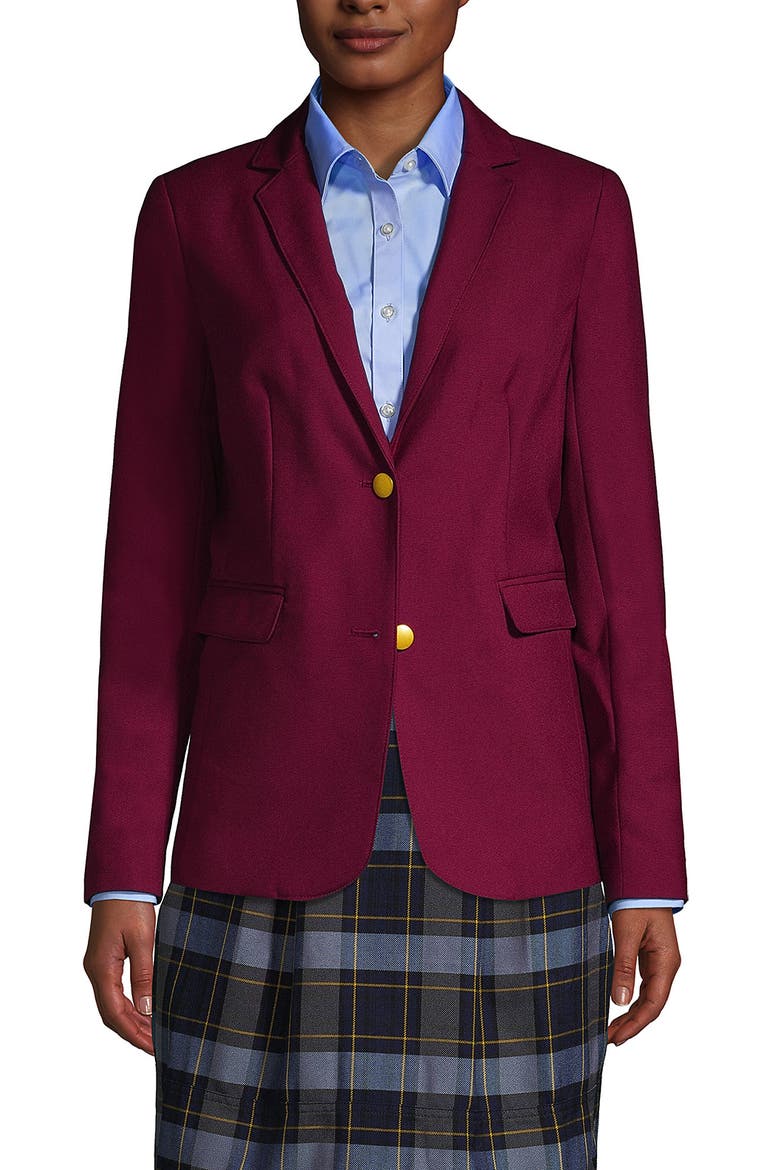 School Uniform  Hopsack Blazer, Main, color, Burgundy