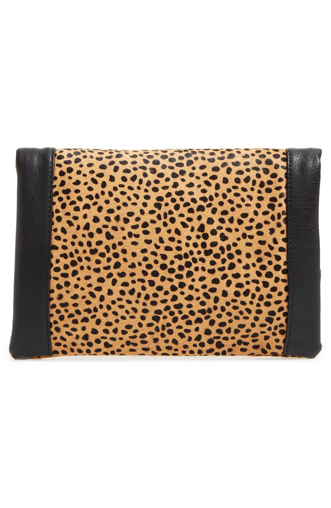 Sole Society Jemma Genuine Calf Hair Clutch, Alternate, color, 