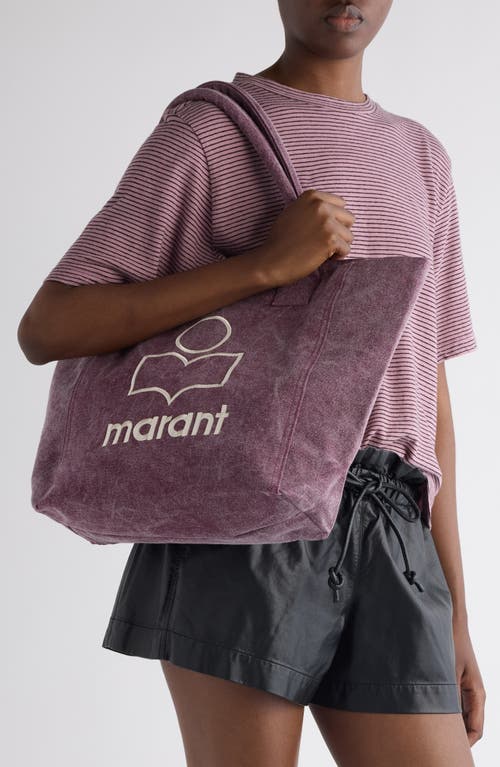 Isabel Marant Small Yenky Canvas Tote In Purple