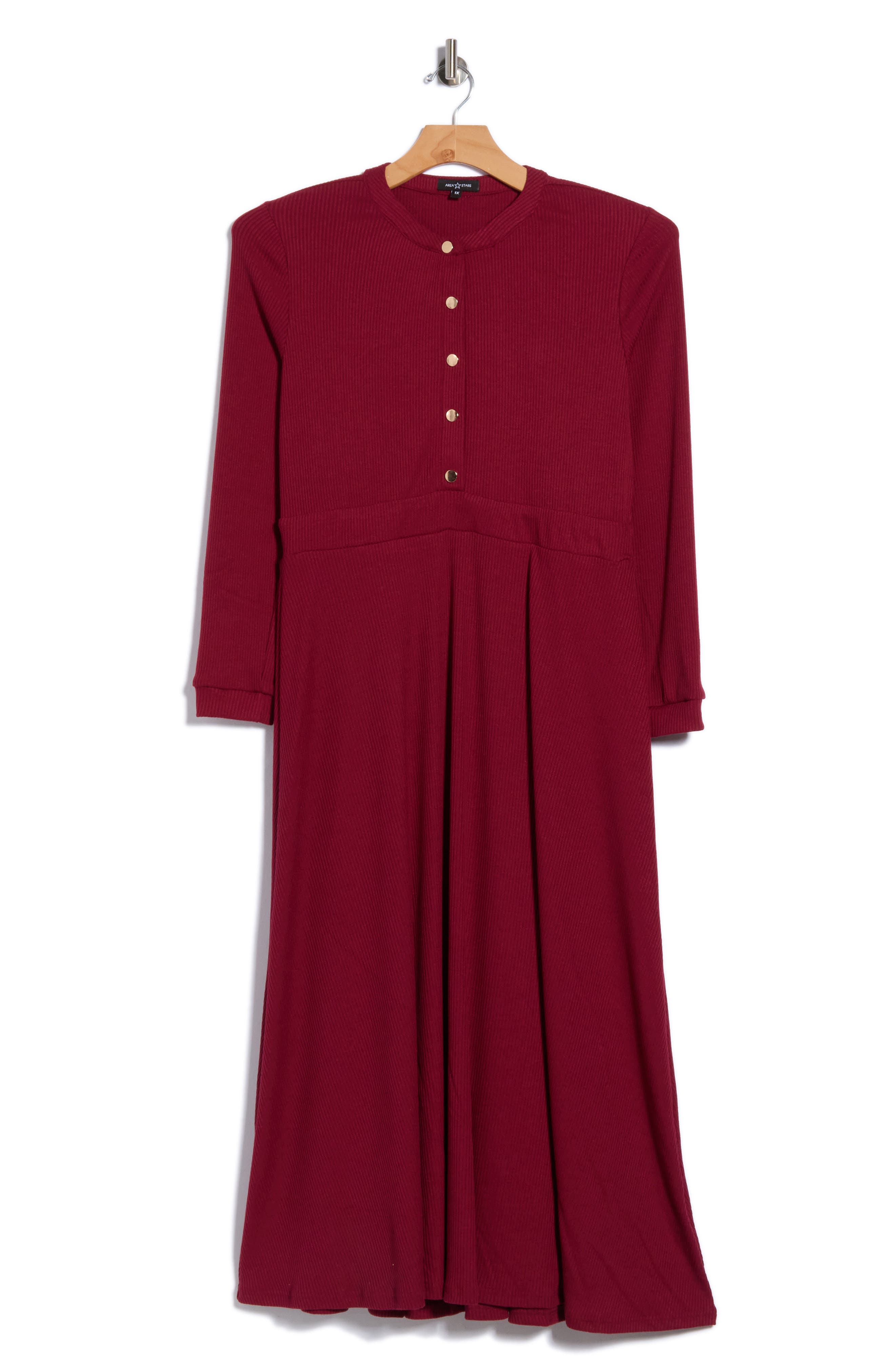 Ashton Rib Long Sleeve A-Line Dress