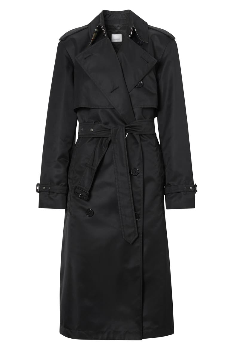 Deighton Trench Coat, Alternate, color, BLACK