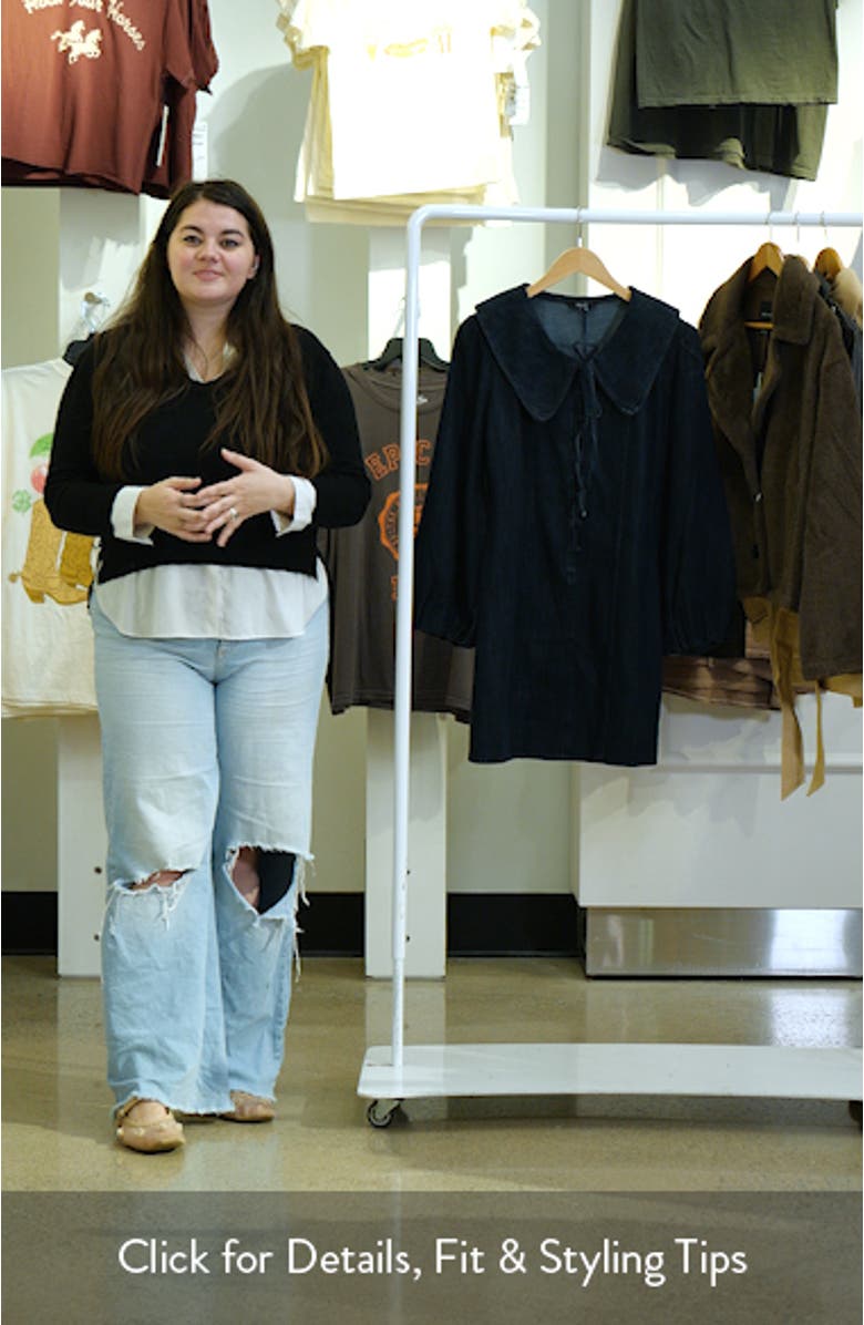 Balloon Sleeve Denim Minidress, sales video thumbnail