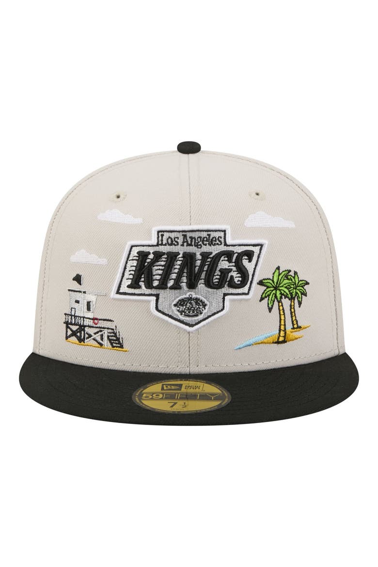 Men's New Era  Tan/Black Los Angeles Kings Localized City Icon 59FIFTY Fitted Hat, Alternate, color, Tan