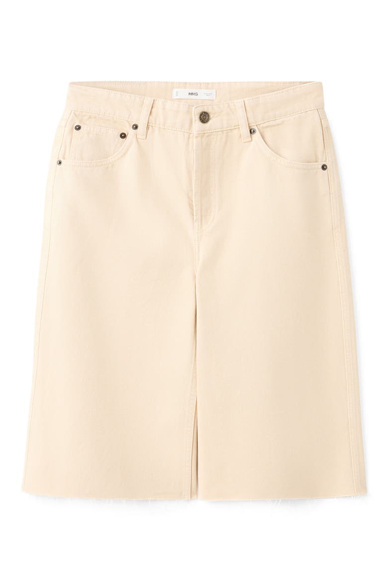 Denim Bermuda Shorts, Alternate, color, VANILLA