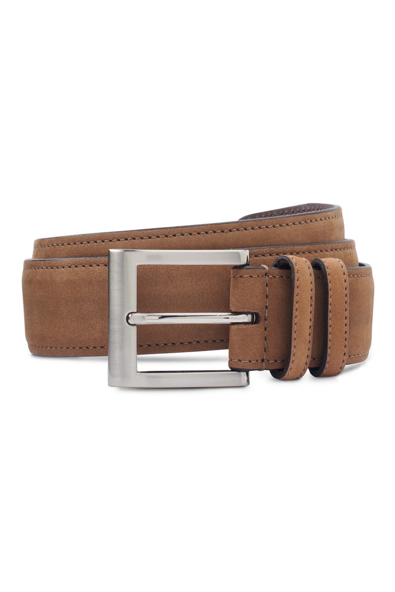 Wide Leather Belt, Main, color, TAN