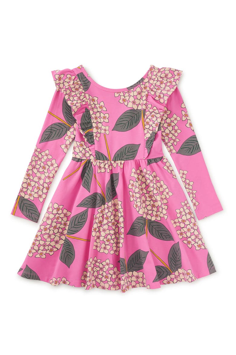 Ruffle Shoulder Ballet Dress, Main, color, Hydrangea Burst