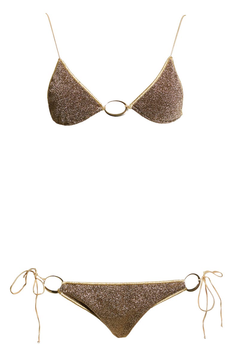 Oséree Lumière O-Ring Two-Piece Swimsuit, Alternate, color,