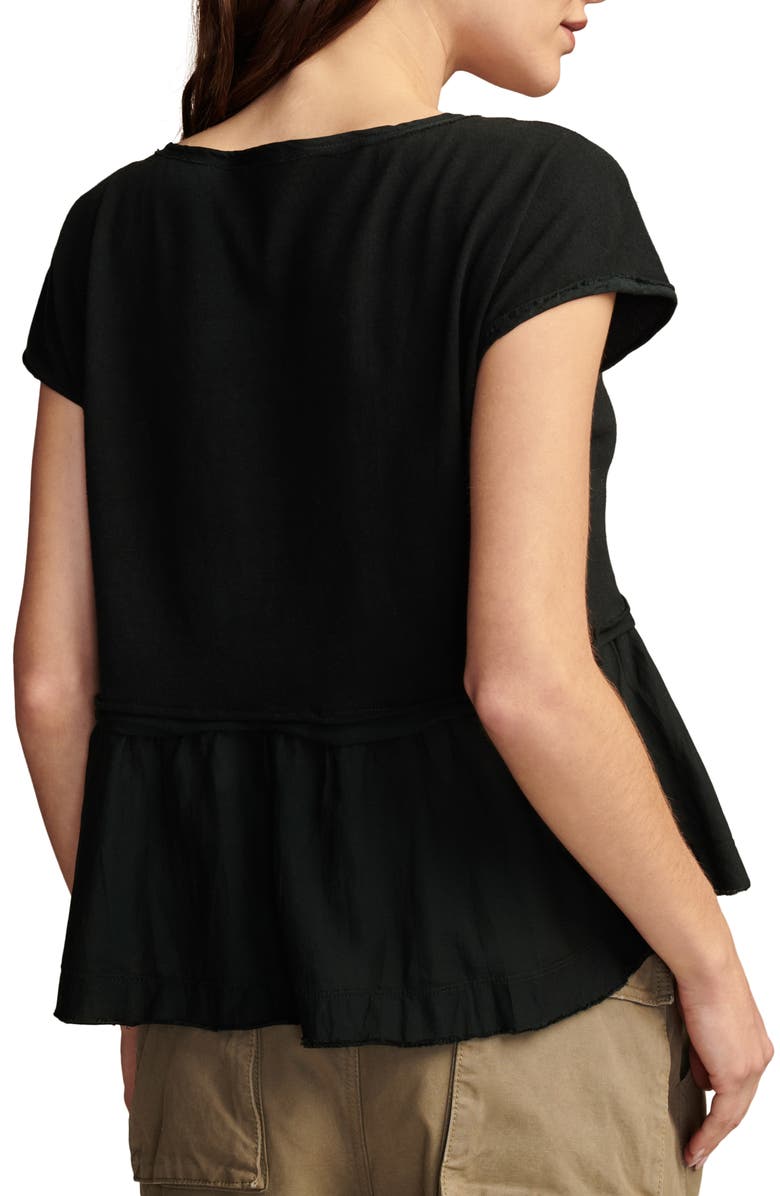 Lucky Brand Mixed Media Henley Top, Alternate, color,