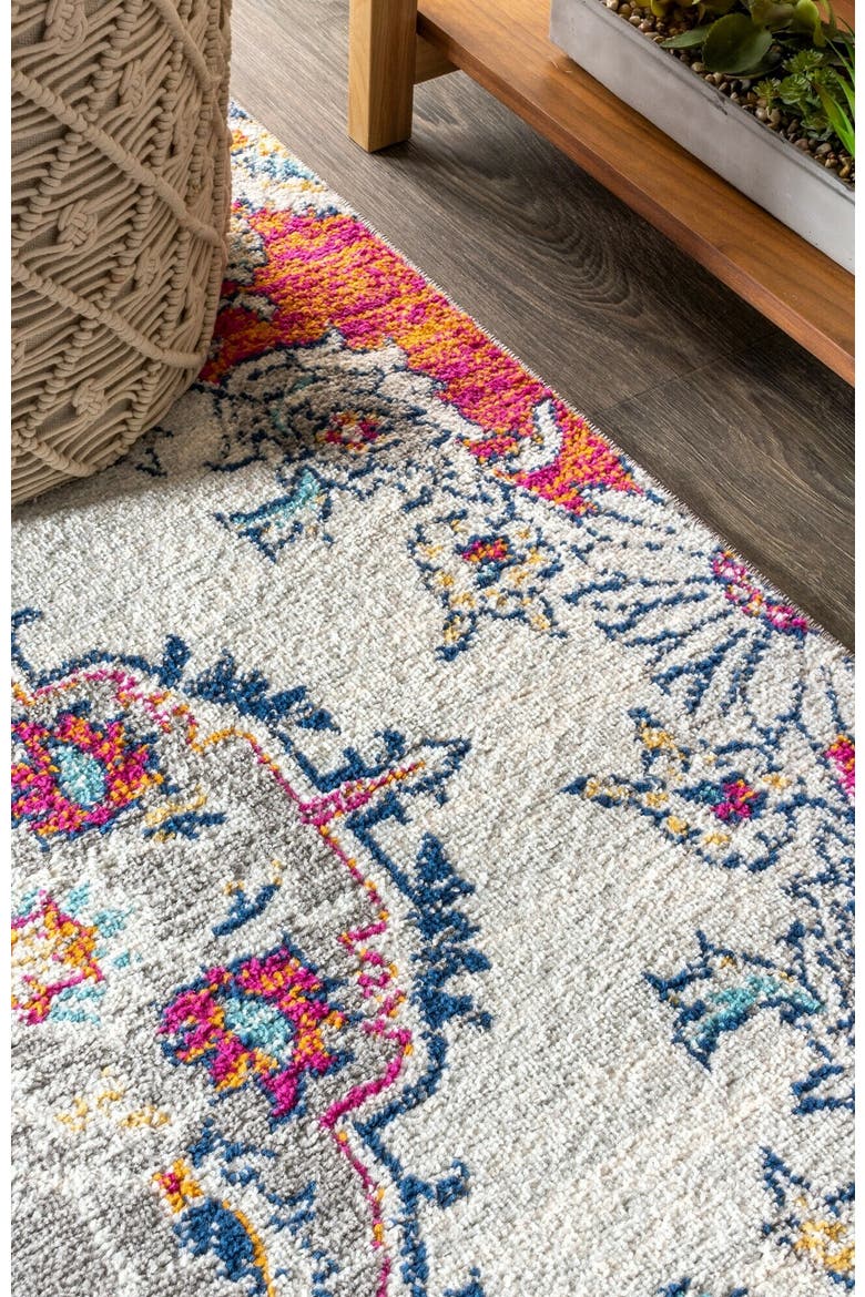 Bohemian FLAIR Boho Vintage Medallion Area Rug, Alternate, color, Multi