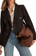 Reiss Lia Double Breasted Wool Blend Blazer