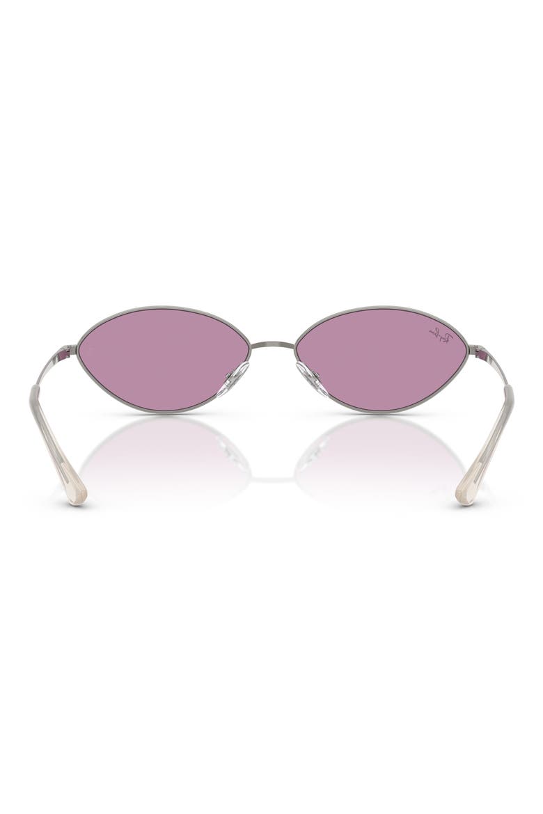 Kai 56mm Oval Sunglasses, Alternate, color, GUNMETAL DARK VIOLET