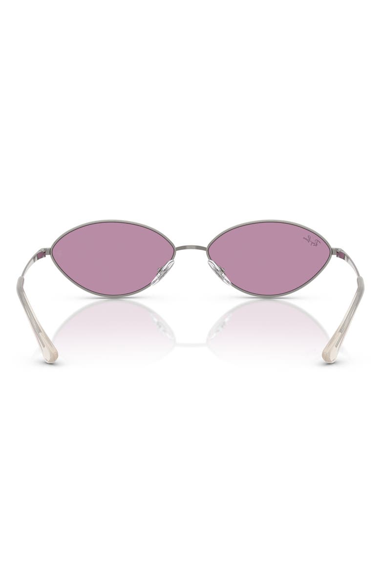 Ray-Ban Kai 56mm Oval Sunglasses, Alternate, color, Gunmetal Dark Violet