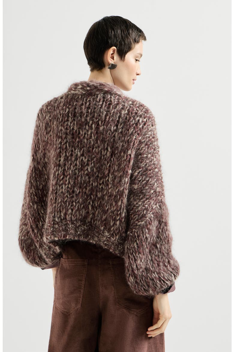 Malfilé mohair cardigan, Alternate, color, Purple