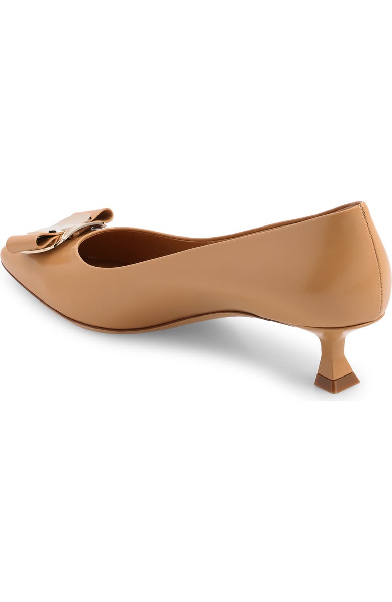 FERRAGAMO Zelma Bow Pointed Toe Kitten Heel Pump, Alternate, color,