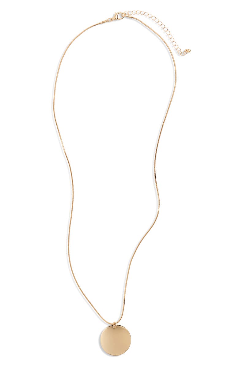 BP. Circle Pendant Necklace, Main, color, 