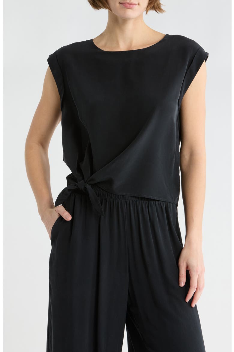 Alessandra Silk Top, Main, color, BLACK