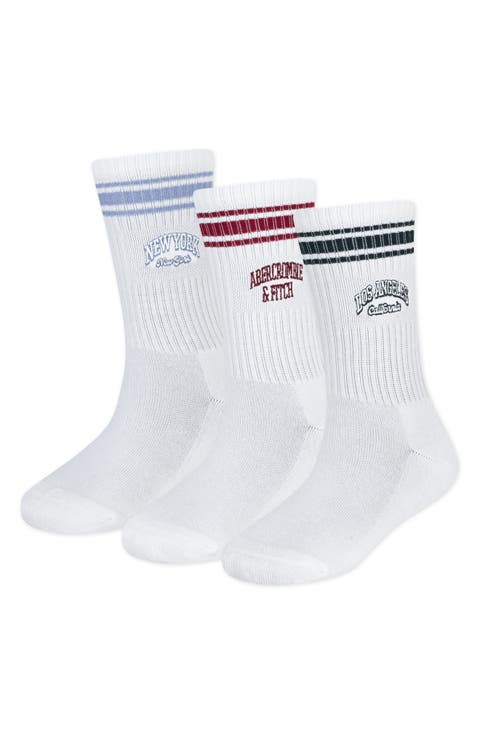 Kids' Assorted 3-Pack Crew Socks (Big Kid)