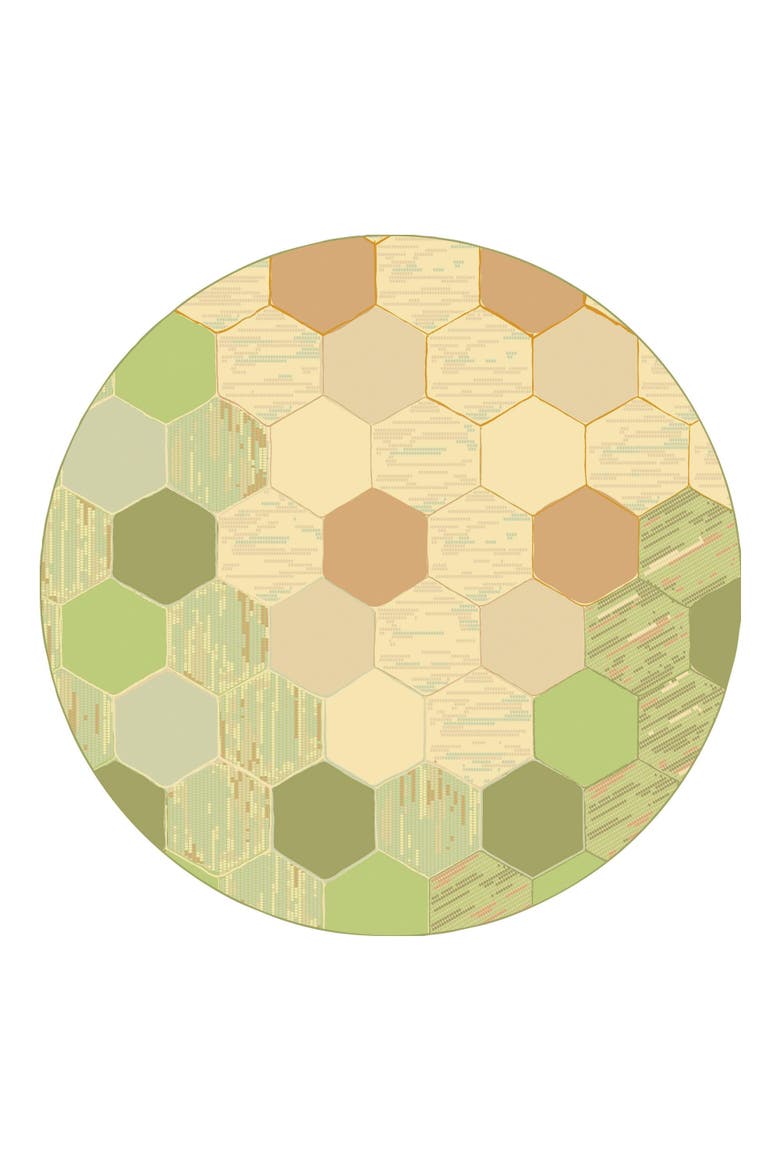 Sense of Place Round Carpet - 5', Main, color, Green