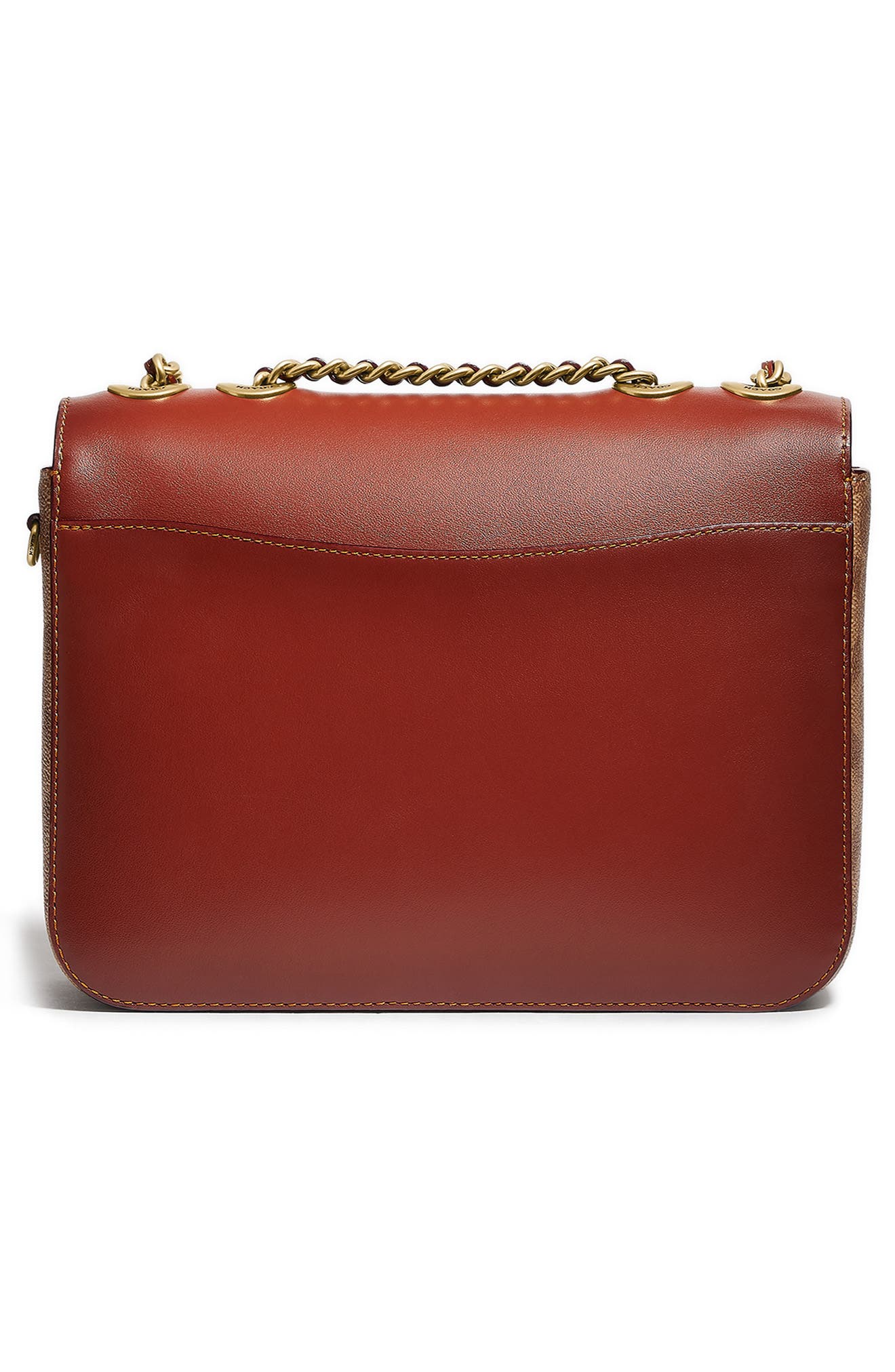 Madison Signature Canvas Crossbody Bag, Alternate, color, BRASS/ TAN RUST