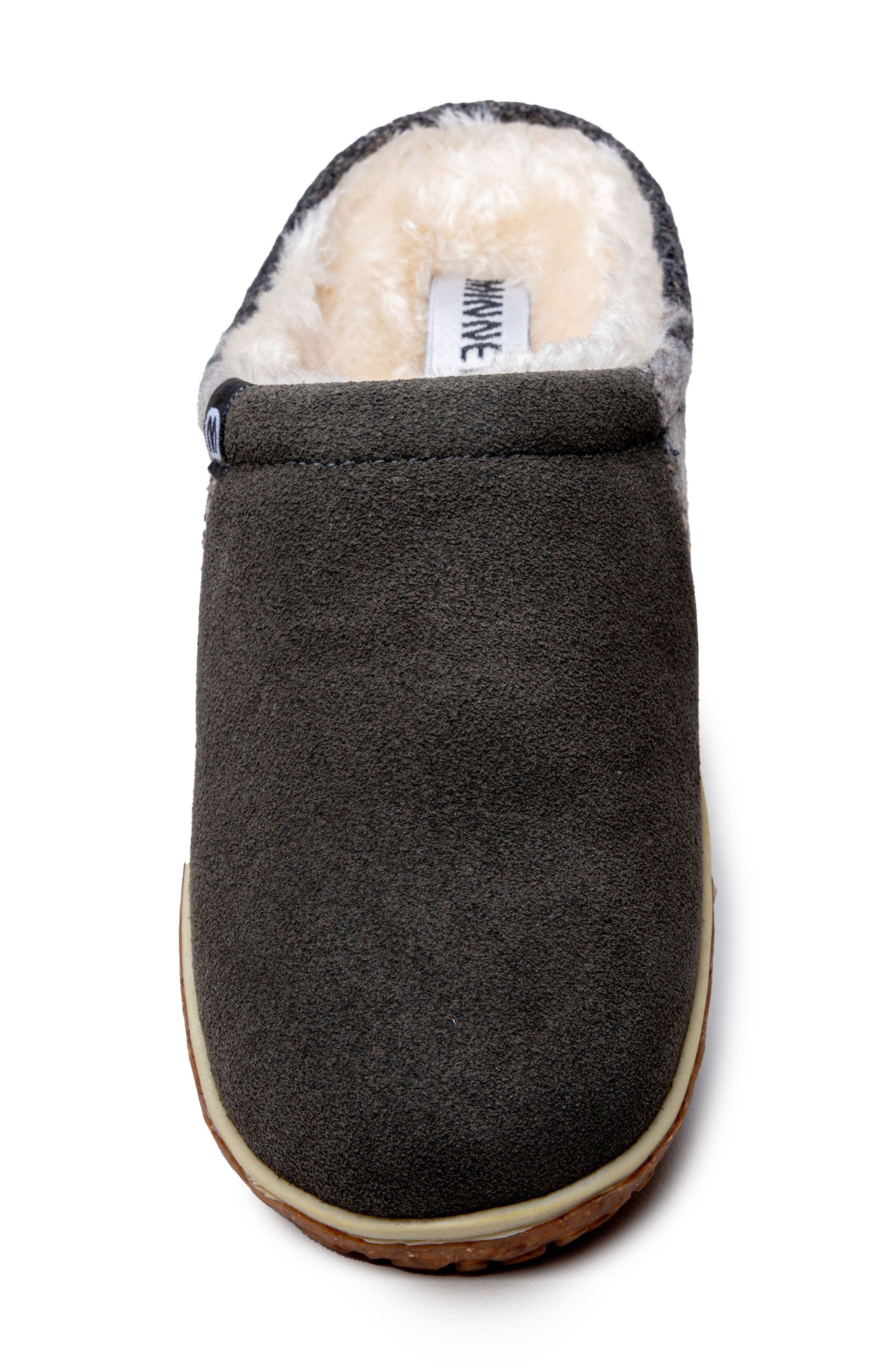 Minnetonka Tahoe Faux Fur Lined Slipper, Alternate, color, Grey Multi