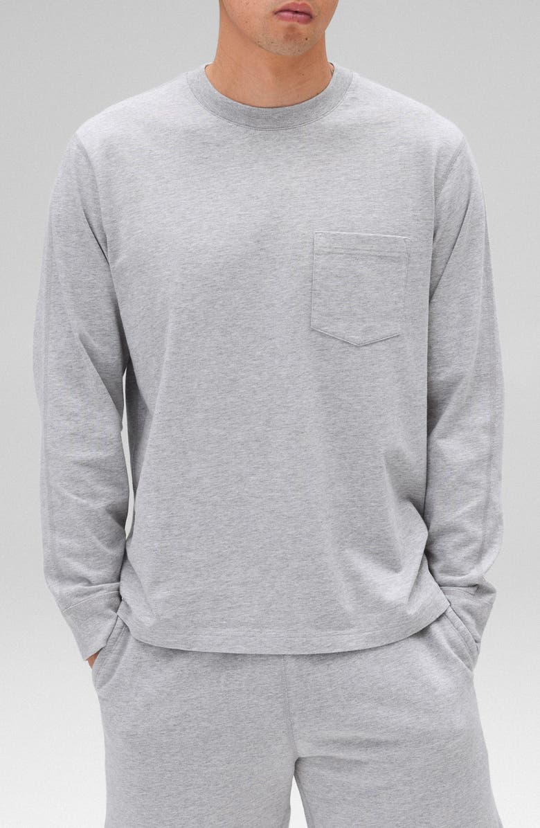 Reigning Champ Midweight Jersey T-Shirt, Main, color, Heather Grey