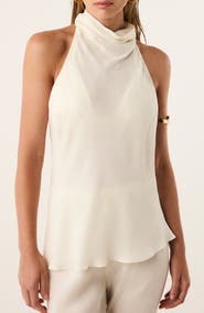 ViX Paula Hermanny Ro Semisheer Halter Cover-Up Top