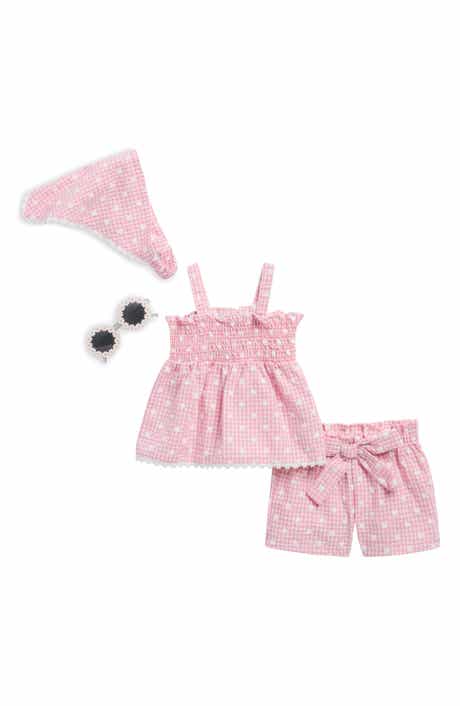 Rachel Zoe Seersucker Tank, Shorts, Headband & Sunglasses Set