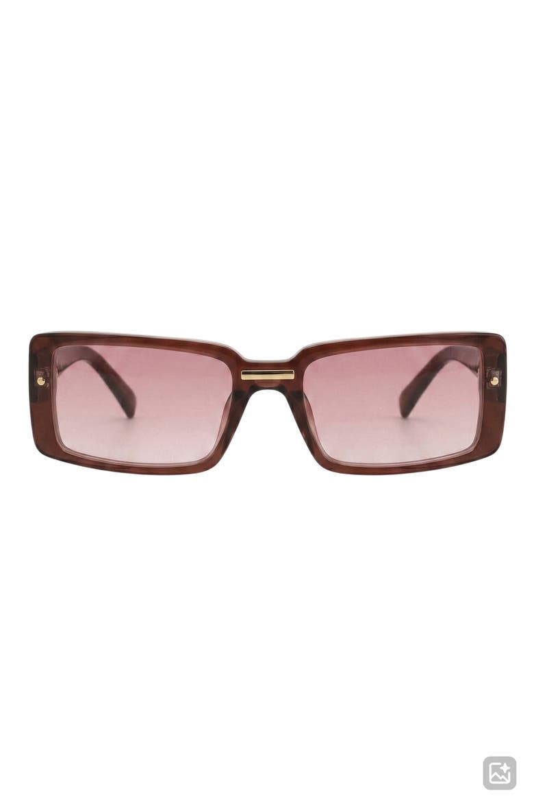 Blaire 65mm Oversize Gradient Rectangular Sunglasses, Main, color, BERRY/ BERRY