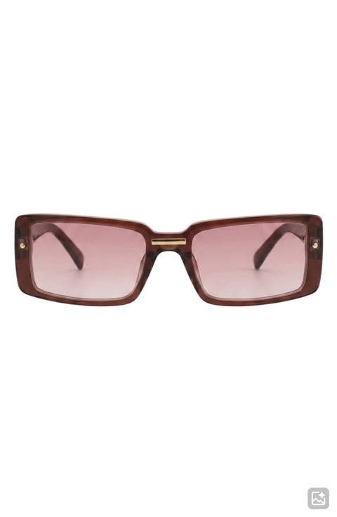 Blaire 65mm Oversize Gradient Rectangular Sunglasses