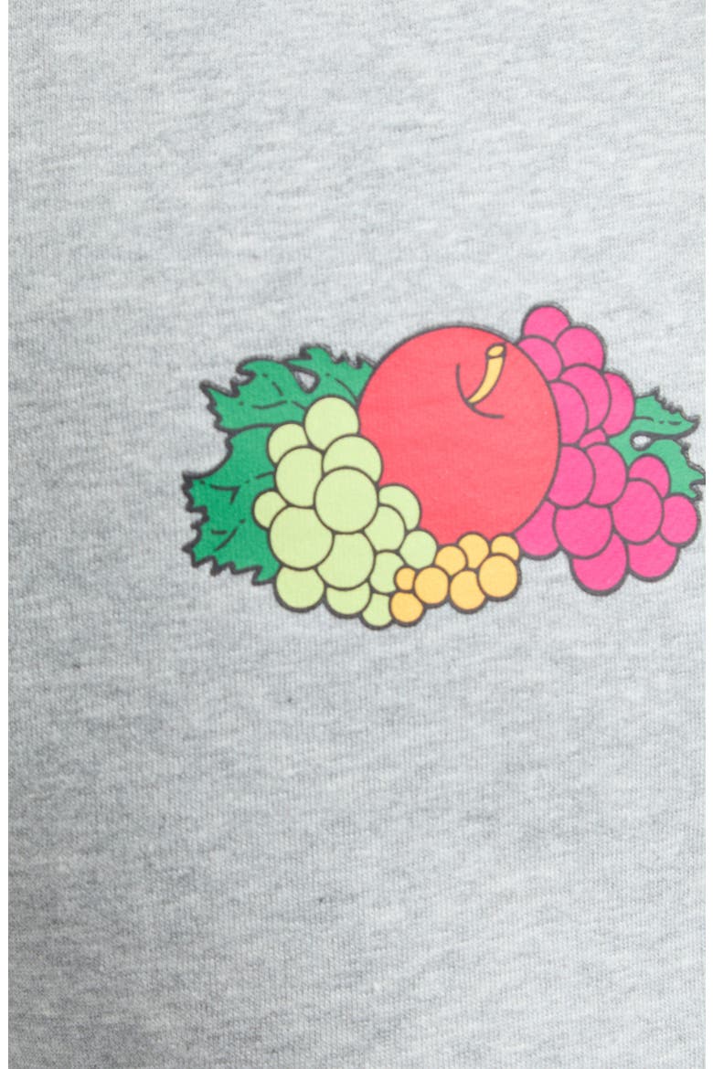 x Fruit of the Loom Fruity Cutoff Cotton Fleece Sweat Shorts, Alternate, color, HEATHER GREY