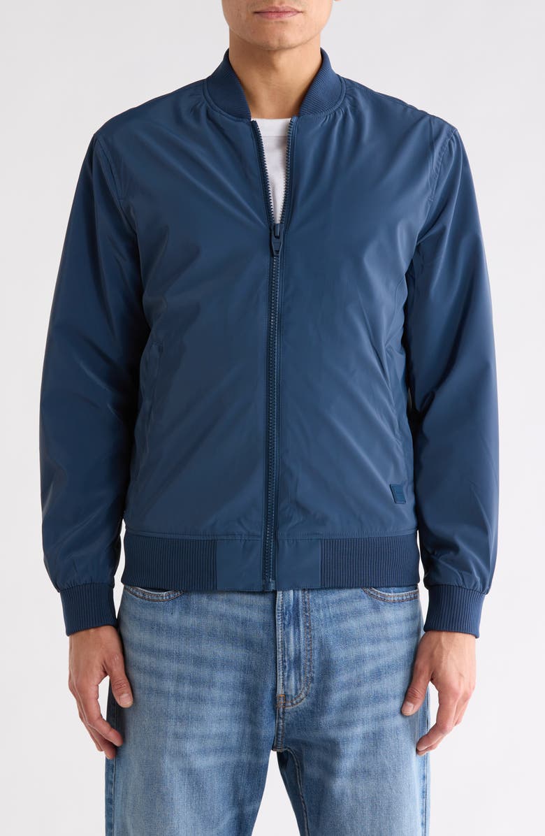 DENIM AND FLOWER Bomber Jacket, Main, color, Blue