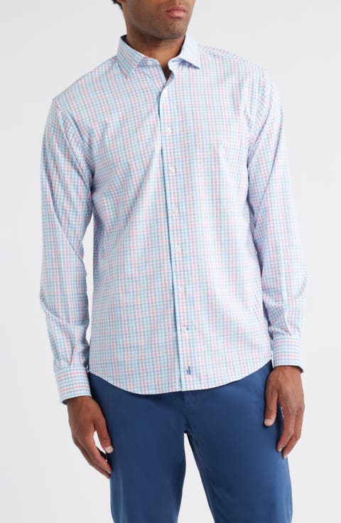 Han Check Performance Button-Up Shirt