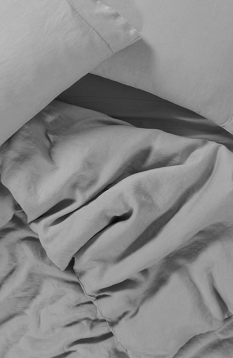 Sijo French Linen Duvet Cover, Alternate, color, Dove