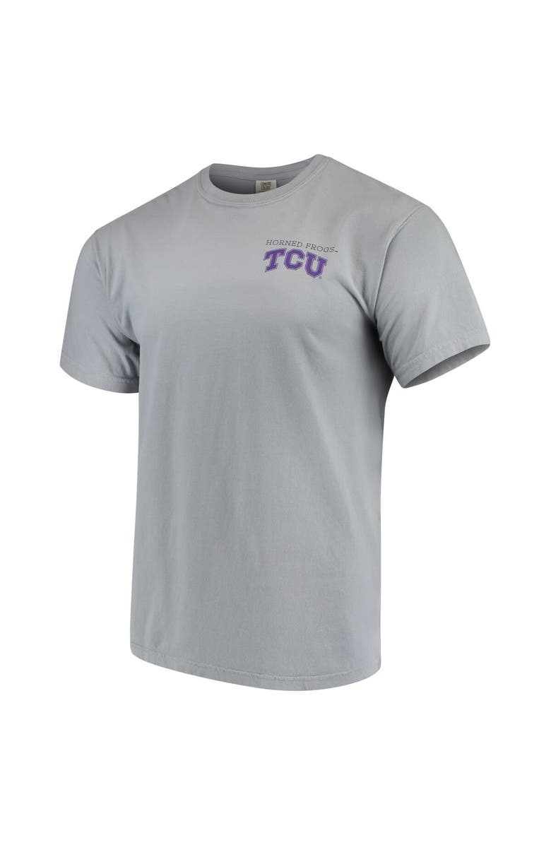 IMAGE ONE Men's Gray TCU Horned Frogs Team Comfort Colors Campus Scenery T-Shirt, Alternate, color, Gray
