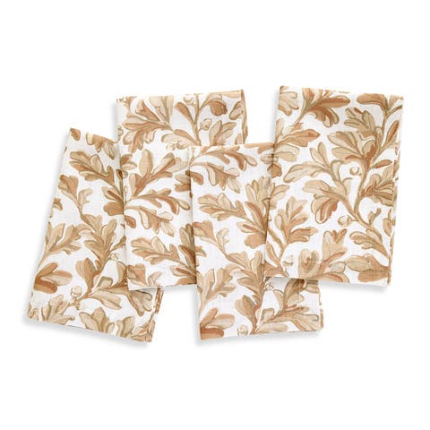Linen Dinner Napkins - Fallen Leaves, 20" x 20"