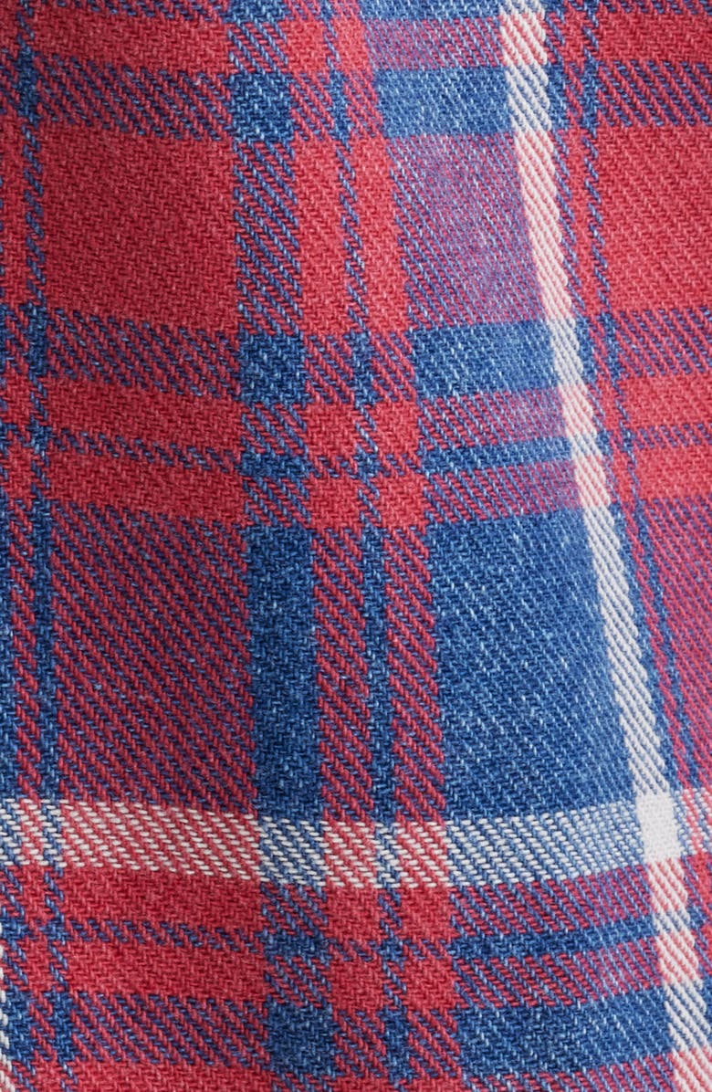 Brixton Waylon Plaid Snap Overshirt, Alternate, color, Denim Plaid