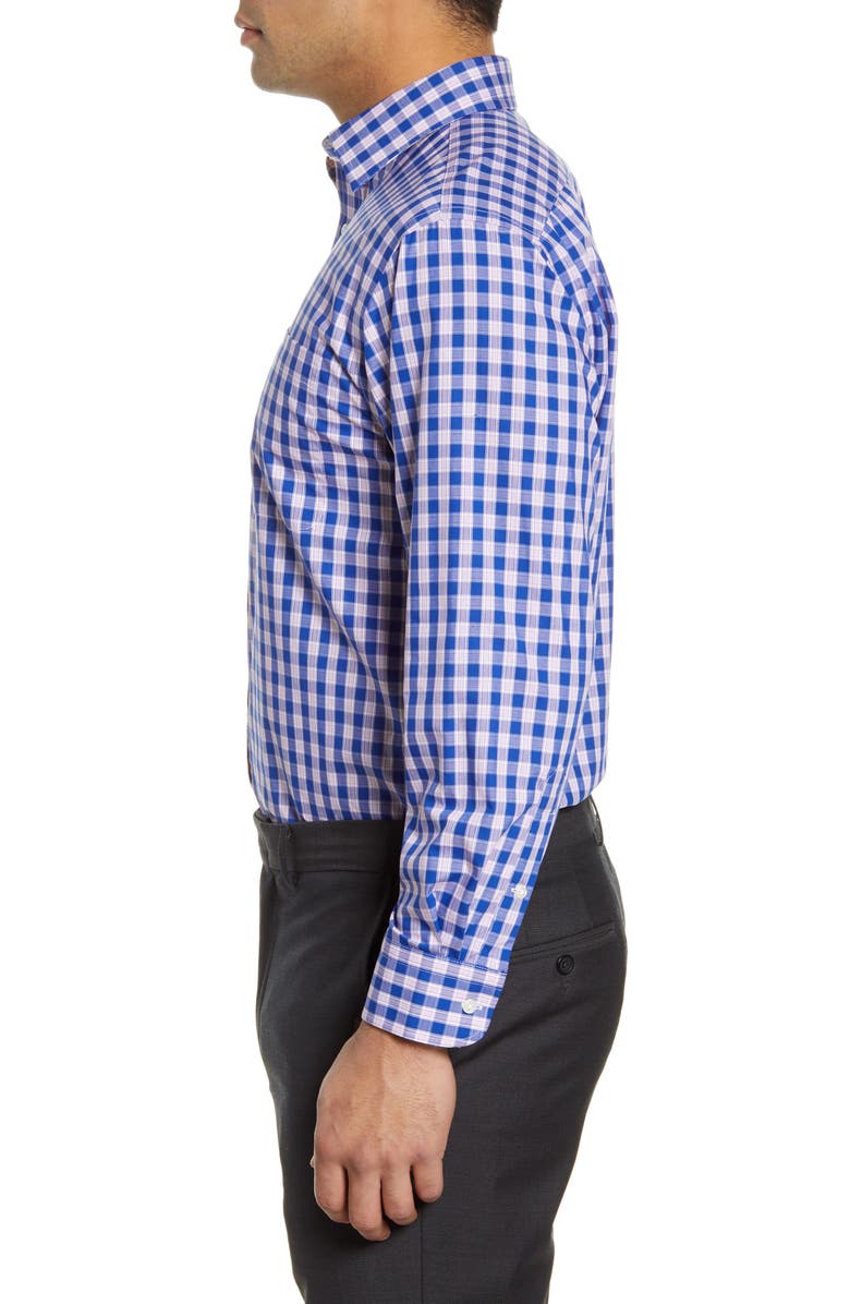 NORDSTROM MEN'S SHOP Traditional Fit Non-Iron Check Dress Shirt, Alternate, color, 